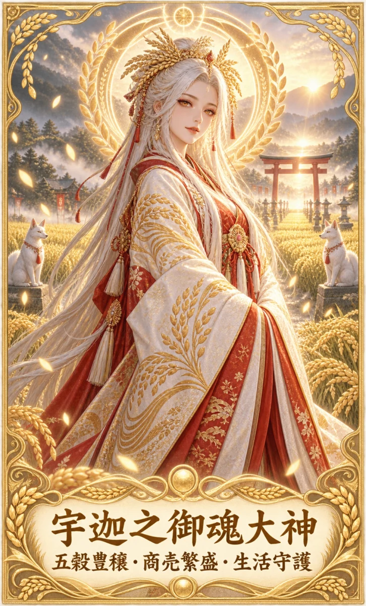 宇迦之御魂大神 お守りカード 表面