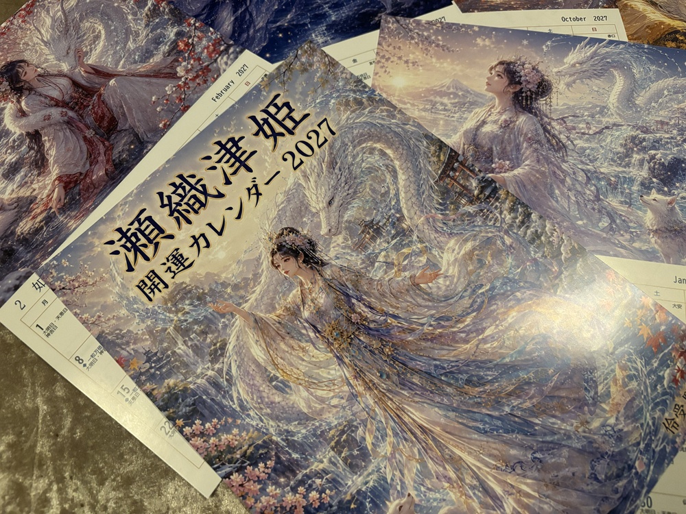瀬織津姫様 開運カレンダー2027年の月別デザイン